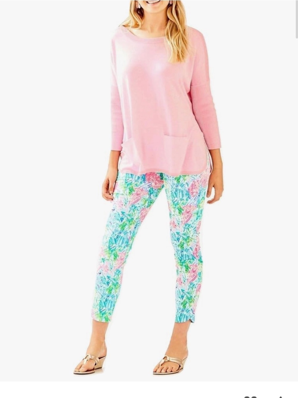 Lilly Pulitzer Cobo Sweater Heathered Pink Tropics Tint